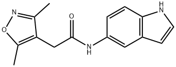2-(3,5-dimethyl-1,2-oxazol-4-yl)-N-(1H-indol-5-yl)acetamide Struktur