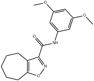 N-(3,5-dimethoxyphenyl)-5,6,7,8-tetrahydro-4H-cyclohepta[d][1,2]oxazole-3-carboxamide Struktur