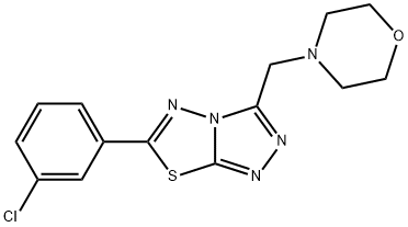 6-(3-chlorophenyl)-3-(4-morpholinylmethyl)[1,2,4]triazolo[3,4-b][1,3,4]thiadiazole Struktur