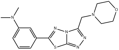 N,N-dimethyl-N-{3-[3-(4-morpholinylmethyl)[1,2,4]triazolo[3,4-b][1,3,4]thiadiazol-6-yl]phenyl}amine Structure