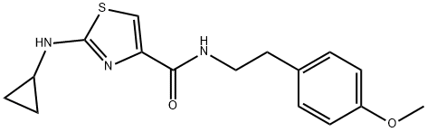 2-(cyclopropylamino)-N-[2-(4-methoxyphenyl)ethyl]-1,3-thiazole-4-carboxamide 结构式
