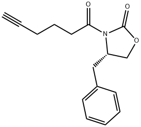 (4S)-3-hex-5-ynoyl-4-benzyl-1,3-oxazolidin-2-one Struktur