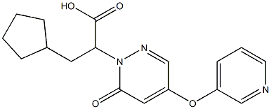 3-cyclopentyl-2-(6-oxo-4-(pyridin-3-yloxy)pyridazin-1(6H)-yl)propanoic acid Structure