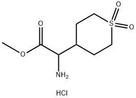 2-氨基-2-(1,1-二氧代-4-四氢噻喃基)乙酸甲酯盐酸盐,1192109-58-2,结构式