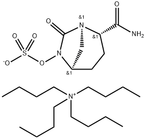 1-Butanaminium, N,N,N-tributyl-, (1R,2S,5R)-2-(aminocarbonyl)-7-oxo-1,6-diazabicyclo[3.2.1]oct-6-yl sulfate Structure