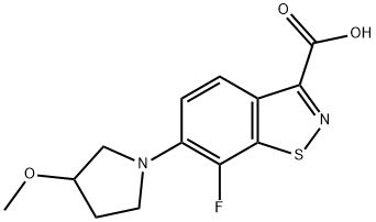 7-Fluoro-6-(3-methoxypyrrolidin-1-yl)benzo[d]isothiazole-3-carboxylic acid Structure