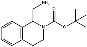 (R)-tert-butyl 1-(aminomethyl)-3,4-dihydroisoquinoline-2(1H)-carboxylate Struktur