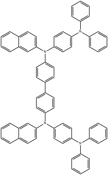 N1,N1'-([1,1'-biphenyl]-4,4'-diyl)bis(N1-(naphthalen-2-yl)-N4,N4-diphenylbenzene-1,4-diamine) Structure