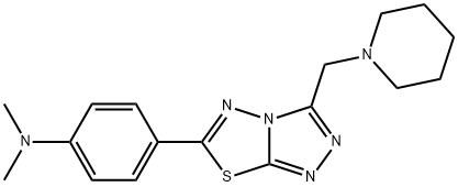 N,N-dimethyl-N-{4-[3-(1-piperidinylmethyl)[1,2,4]triazolo[3,4-b][1,3,4]thiadiazol-6-yl]phenyl}amine 结构式