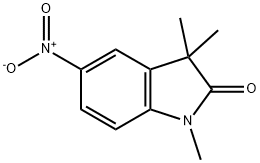 1,3,3-三甲基-5-硝基吲哚-2-酮, 120791-55-1, 结构式