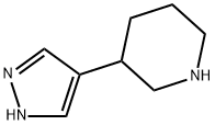 3-(1H-吡唑-4-基)哌啶 结构式