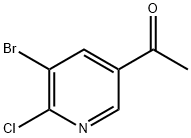 1-(5-溴-6-氯吡啶-3-基)乙-1-酮,1211534-26-7,结构式