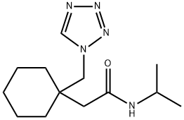 N-(propan-2-yl)-2-[1-(1H-tetrazol-1-ylmethyl)cyclohexyl]acetamide 结构式