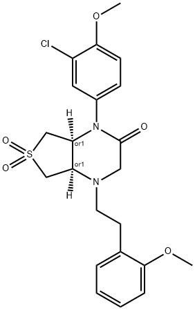 (4aR,7aS)-1-(3-chloro-4-methoxyphenyl)-4-[2-(2-methoxyphenyl)ethyl]hexahydrothieno[3,4-b]pyrazin-2(1H)-one 6,6-dioxide|