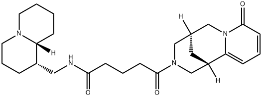 N-(((1S,9aR)-octahydro-1H-quinolizin-1-yl)methyl)-5-oxo-5-((1S,5S)-8-oxo-5,6-dihydro-1H-1,5-methanopyrido[1,2-a][1,5]diazocin-3(2H,4H,8H)-yl)pentanamide,1212477-94-5,结构式