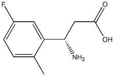 (3S)-3-AMINO-3-(5-FLUORO-2-METHYLPHENYL)PROPANOIC ACID 化学構造式