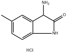 3-アミノ-5-メチル-1,3-ジヒドロ-2H-インドール-2-オン塩酸塩 化学構造式