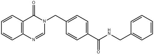 N-benzyl-4-[(4-oxoquinazolin-3(4H)-yl)methyl]benzamide 结构式