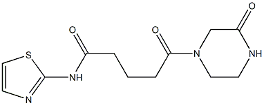 5-oxo-5-(3-oxopiperazin-1-yl)-N-(1,3-thiazol-2-yl)pentanamide Struktur