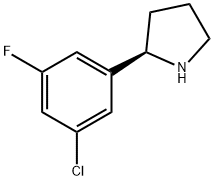 (R)-2-(3-氯-5-氟苯基)吡咯烷,1223405-30-8,结构式