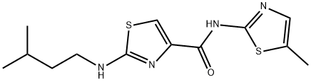 2-[(3-methylbutyl)amino]-N-(5-methyl-1,3-thiazol-2-yl)-1,3-thiazole-4-carboxamide|