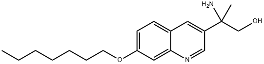 2-amino-2-(7-(heptyloxy)quinolin-3-yl)propan-1-ol 结构式