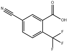 5-Cyano-2-(trifluoromethyl)benzoic acid Structure