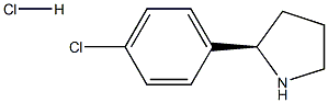 (R)-2-(4-クロロフェニル)ピロリジン塩酸塩 化学構造式