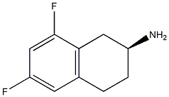 (S)-6,8-difluoro-1,2,3,4-tetrahydronaphthalen-2-amine 化学構造式