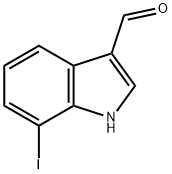 7-ヨード-1H-インドール-3-カルブアルデヒド 化学構造式