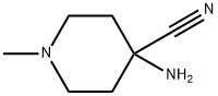 4-氨基-1-甲基哌啶-4-甲腈, 123194-00-3, 结构式