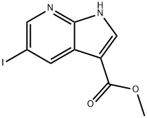 methyl 5-iodo-1H-pyrrolo[2,3-b]pyridine-3-carboxylate Struktur