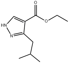 ethyl 3-isobutyl-1H-pyrazole-4-carboxylate,1235313-61-7,结构式