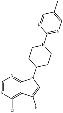 4-Chloro-5-fluoro-7-(1-(5-methylpyrimidin-2-yl)piperidin-4-yl)-7H-pyrrolo[2,3-d]pyrimidine|