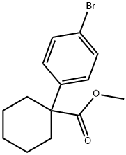 1-(4-溴苯基)环己烷-1-羧酸甲酯 结构式
