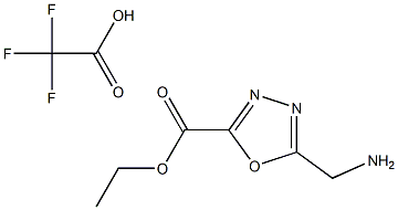 5-(氨甲基)-1,3,4-恶二唑-2-羧酸乙酯三氟乙酸盐 结构式