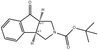 Cis-Tert-Butyl8-Oxo-3,3A,8,8A-Tetrahydroindeno[2,1-C]Pyrrole-2(1H)-Carboxylate Structure