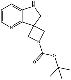 1',2'-二氢螺[氮杂环丁烷-3,3'-吡咯并[3,2-B]吡啶] -1-羧酸叔丁酯,1251005-78-3,结构式