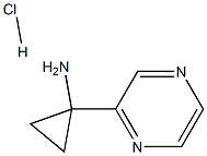 1-(Pyrazin-2-yl)cyclopropanamine hydrochloride Structure