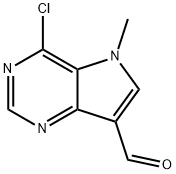 4-Chloro-5-methyl-5H-pyrrolo[3,2-d]pyrimidine-7-carbaldehyde Structure