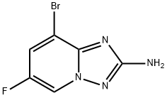 8-BROMO-6-FLUORO-[1,2,4]TRIAZOLO[1,5-A]PYRIDIN-2-AMINE, 1257705-51-3, 结构式