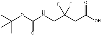 4-{[(叔丁氧基)羰基]氨基}-3,3-二氟丁酸 结构式