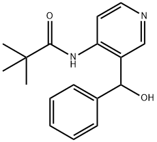 N-(3-(hydroxy(phenyl)methyl)pyridin-4-yl)pivalamide Struktur