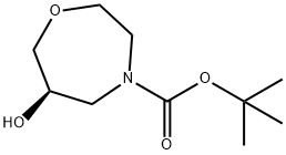 (R)-4 - BOC - [1,4]氧杂氮杂环庚烷-6 - 羟基, 1260616-96-3, 结构式