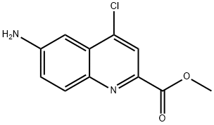 6-氨基-4-氯喹啉-2-羧酸甲酯 结构式