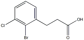 3-(2-溴-3-氯苯基)丙酸, 1261527-01-8, 结构式