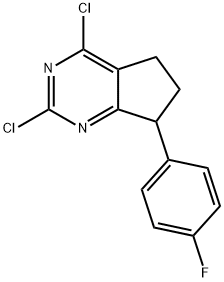 2,4-二氯-7-(4-氟苯基)-6,7-二氢-5H-环戊二烯[D]嘧啶 结构式