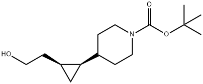 4-((1R,2S)-2-(2-羟乙基)环丙基)哌啶-1-甲酸叔丁酯, 1266335-37-8, 结构式