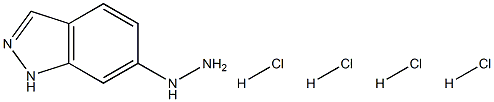 6-HYDRAZINYL-1H-INDAZOLE TETRAHYDROCHLORIDE 结构式