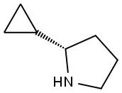 (S)-2-Cyclopropyl-pyrrolidine 化学構造式